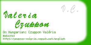 valeria czuppon business card