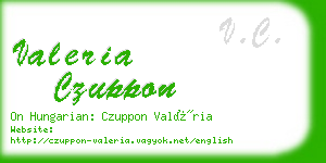 valeria czuppon business card